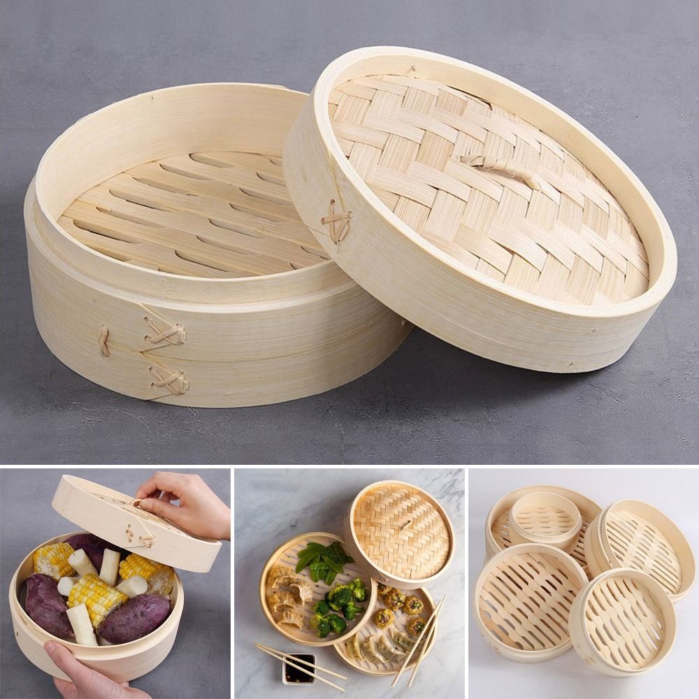 Steamer Bamboo Set - Chinese Steamer Bamboo Steamer Dimsum Cooking