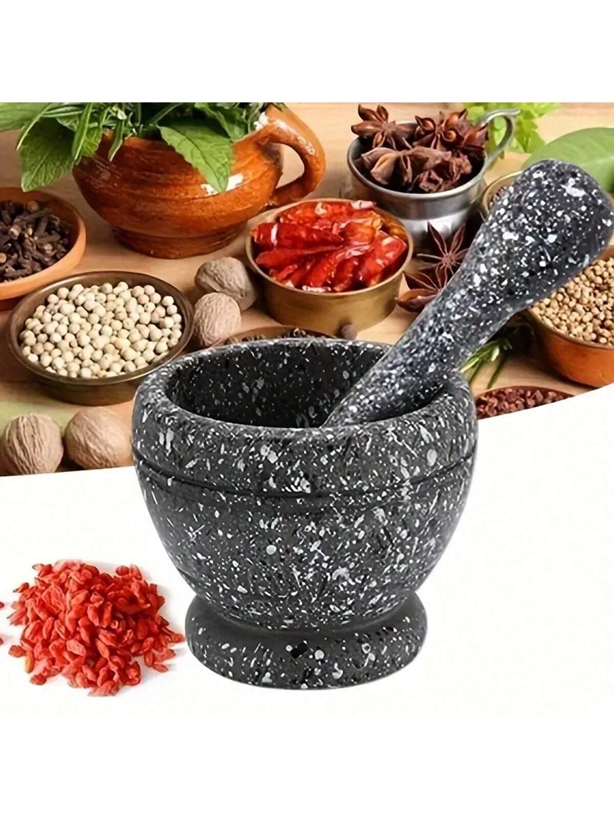 Mortar Pestle Granite - 1pc Granite Texture Garlic Press, Mortar