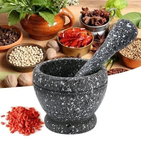 Mortar Pestle Granite - Resin Setmortar and Pestle Garlic Herb