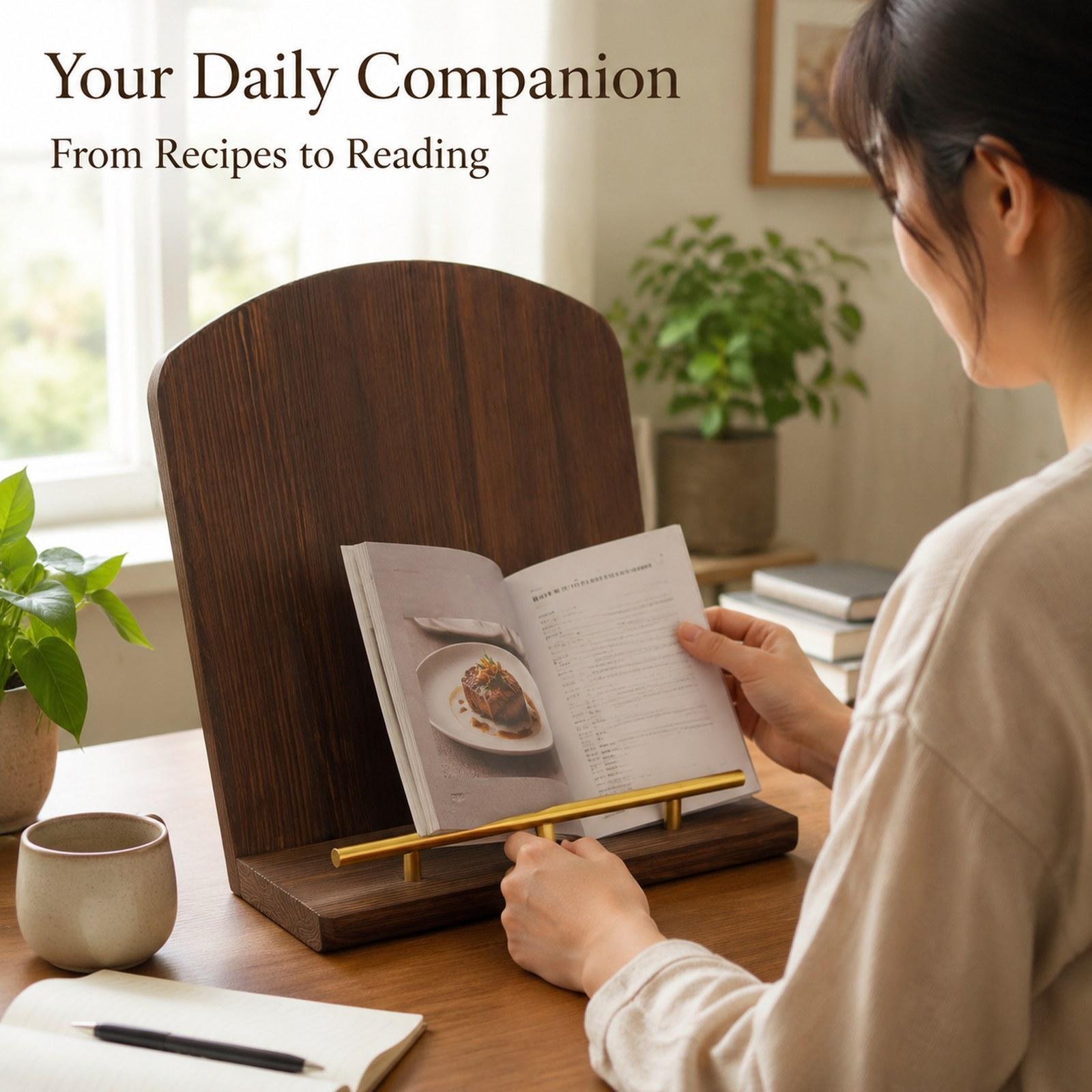 Wooden Cookbook Stand Recipe B - Home Cooking Recipe ulasan dan harga