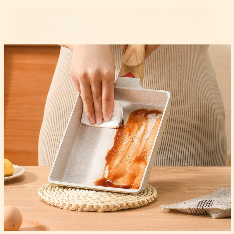 Non-Stick Tamagoyaki Square Pa - Home Cooking Egg Roll ulasan dan harga
