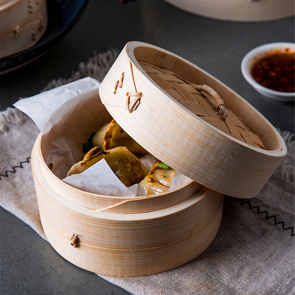10/15/20cm Dimsum Basket Cover - Steamer Bamboo Set ulasan dan harga