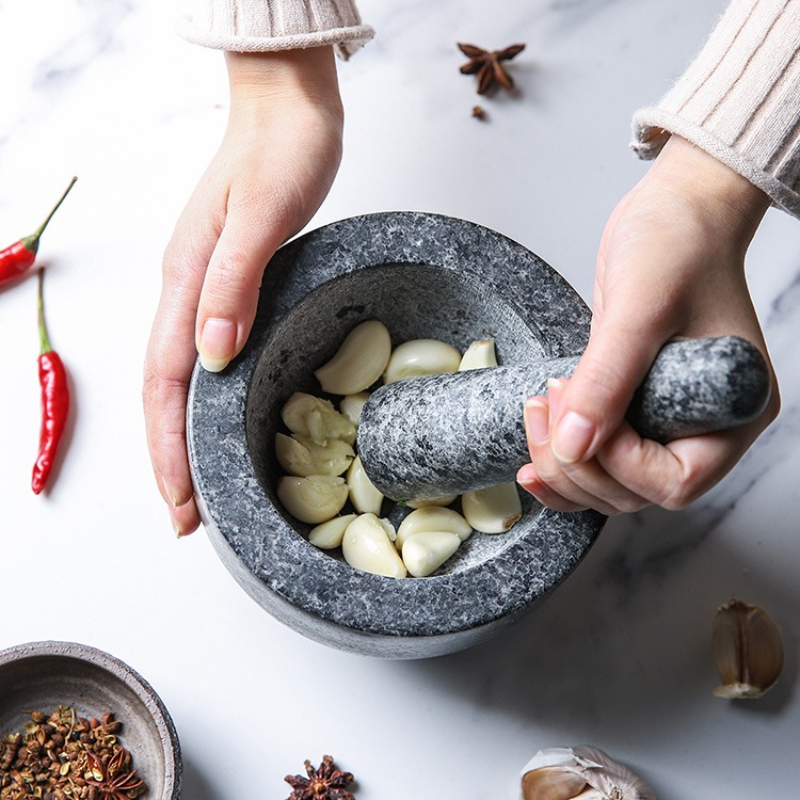 Mortar and Pestle Set Heavy Na - Mortar Pestle Granite ulasan dan harga