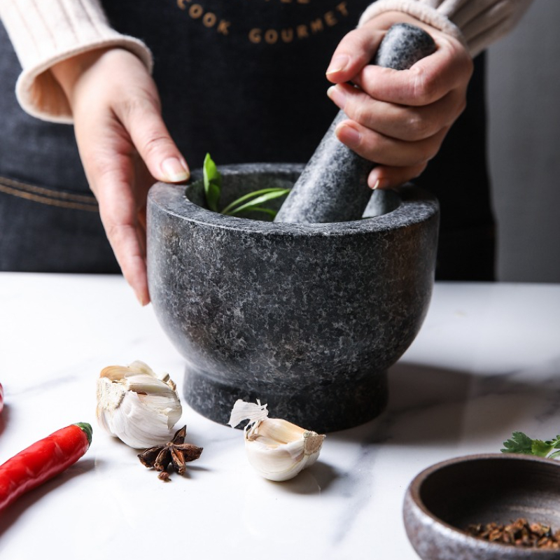 Mortar and Pestle Set Heavy Na - Mortar Pestle Granite ulasan dan harga