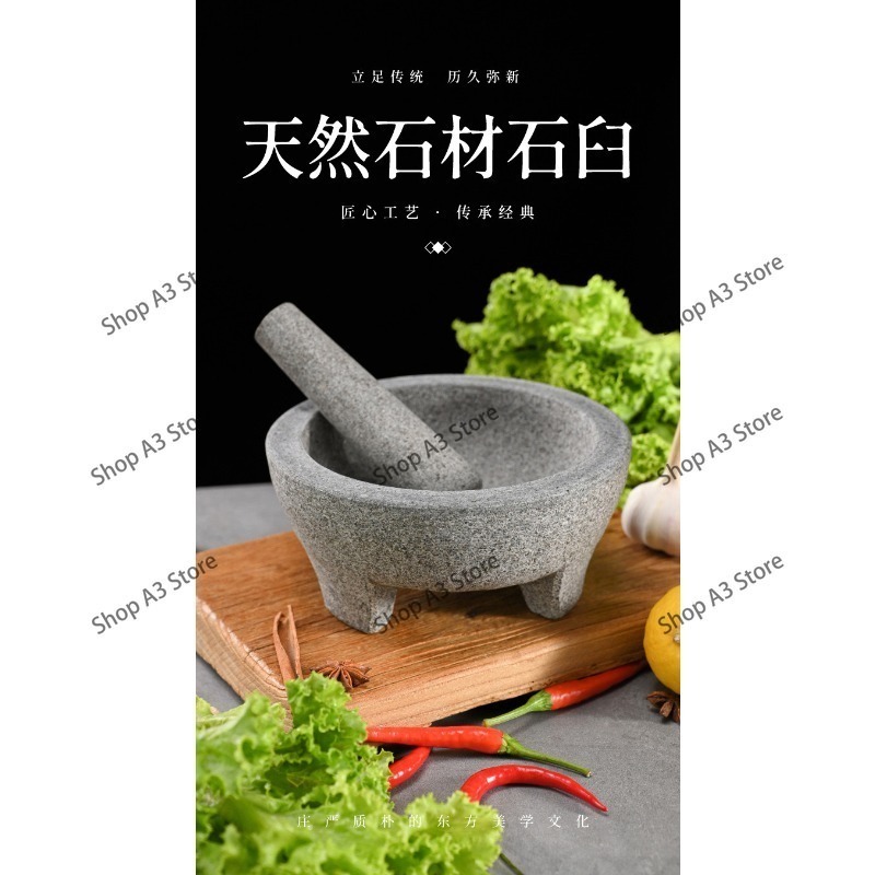 Natural Stone Granite Mortar P - Mortar Pestle Granite ulasan dan harga