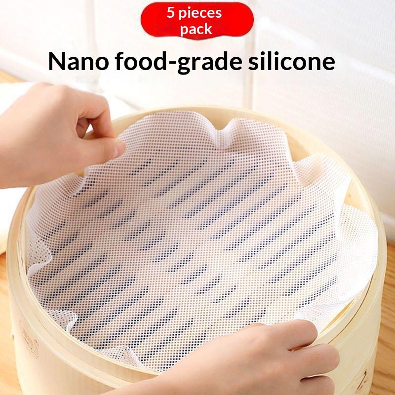 5pcs/set Reusable Silicone Non - Steamer Bamboo Set ulasan dan harga
