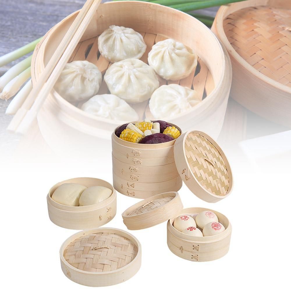 Chinese Dumplings Kitchen with - Steamer Bamboo Set ulasan dan harga