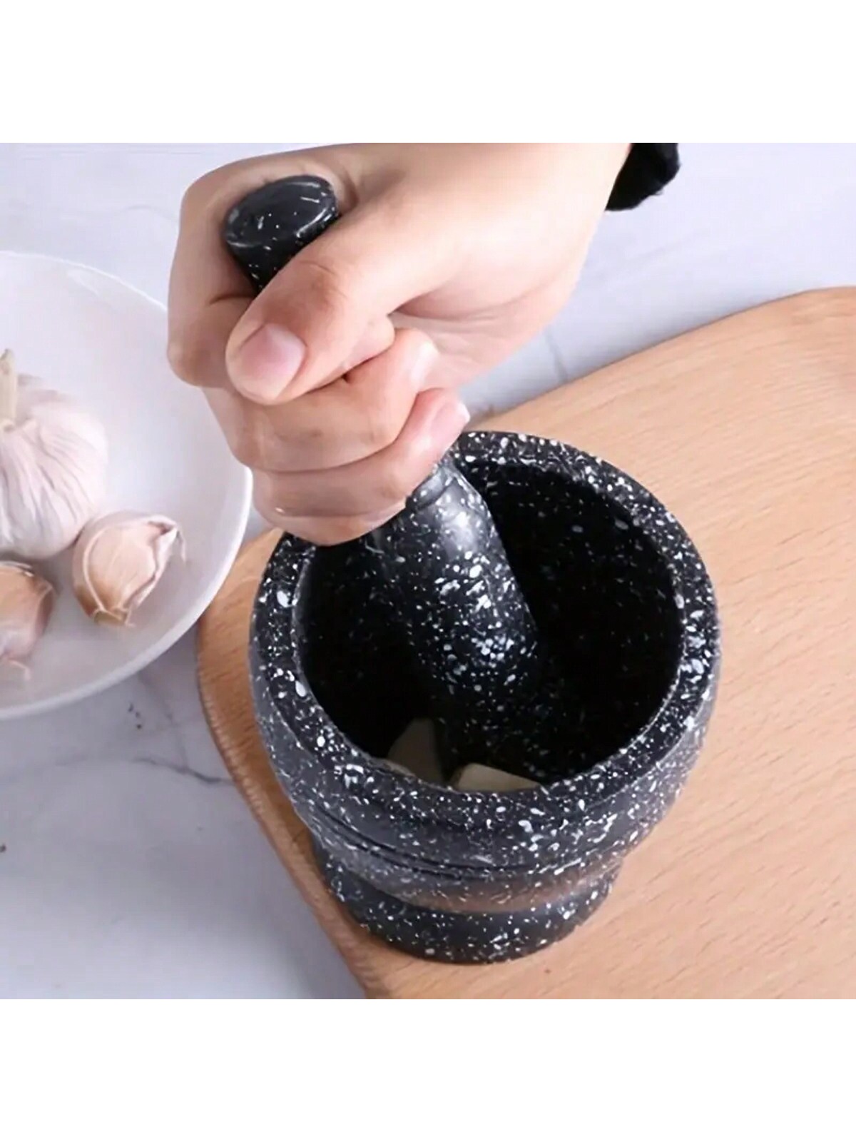 1pc Granite Texture Garlic Pre - Mortar Pestle Granite ulasan dan harga