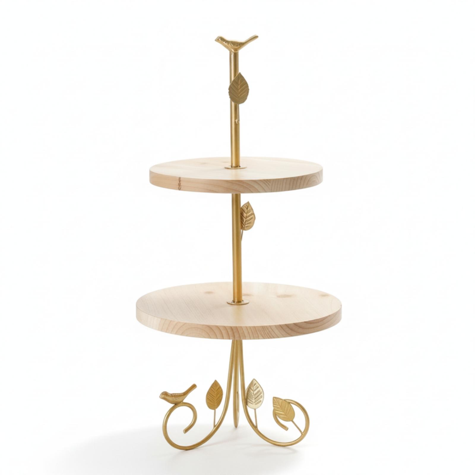Two-Tier Dessert Stand Gold Cu - Home Cooking Host ulasan dan harga