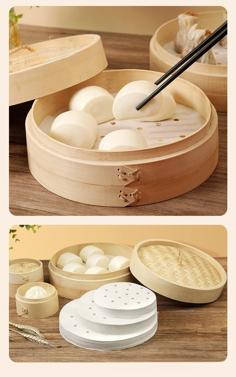 100Pcs Food Grade Disposable S - Steamer Bamboo Set ulasan dan harga