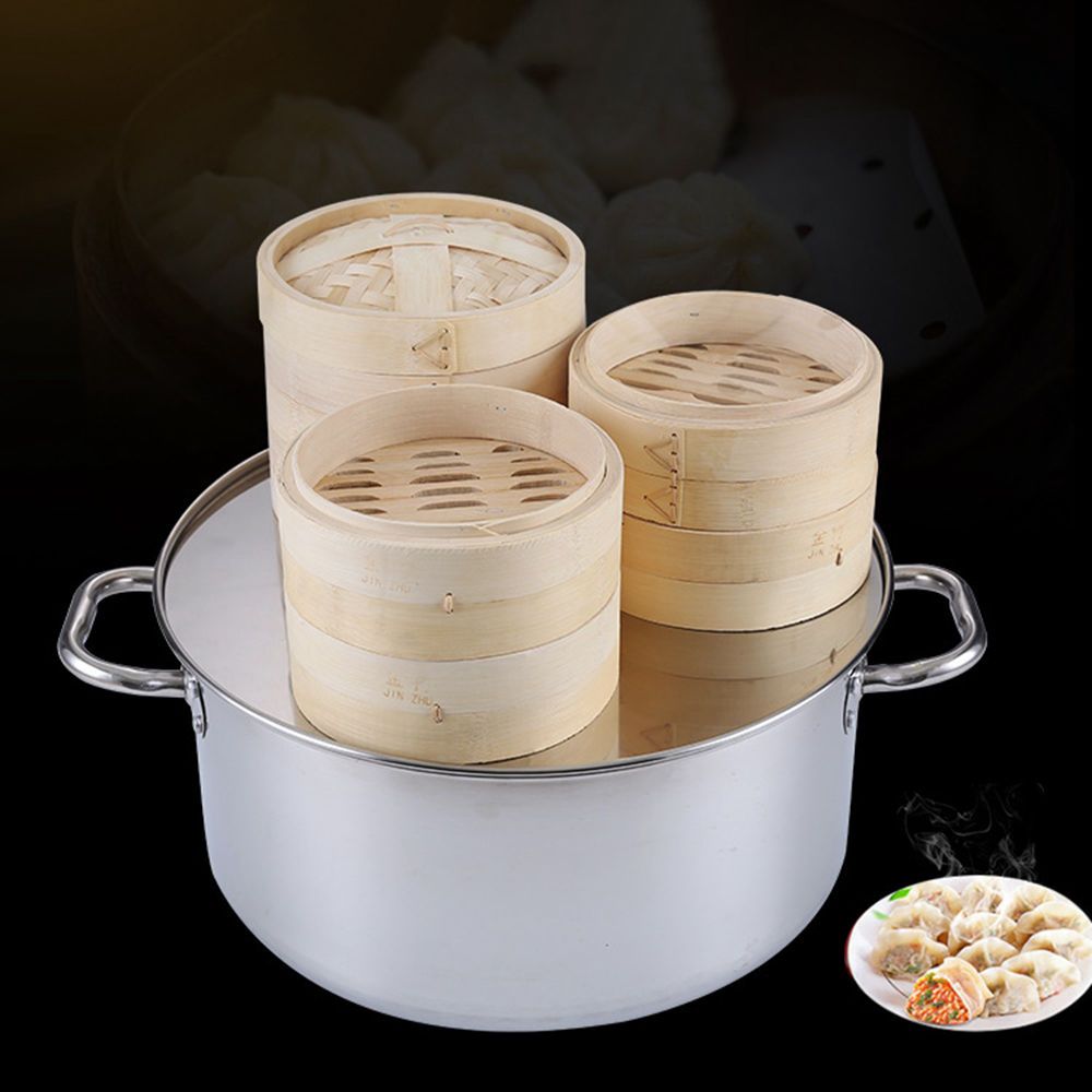 Anti-scald Steaming With Lid K - Steamer Bamboo Set ulasan dan harga